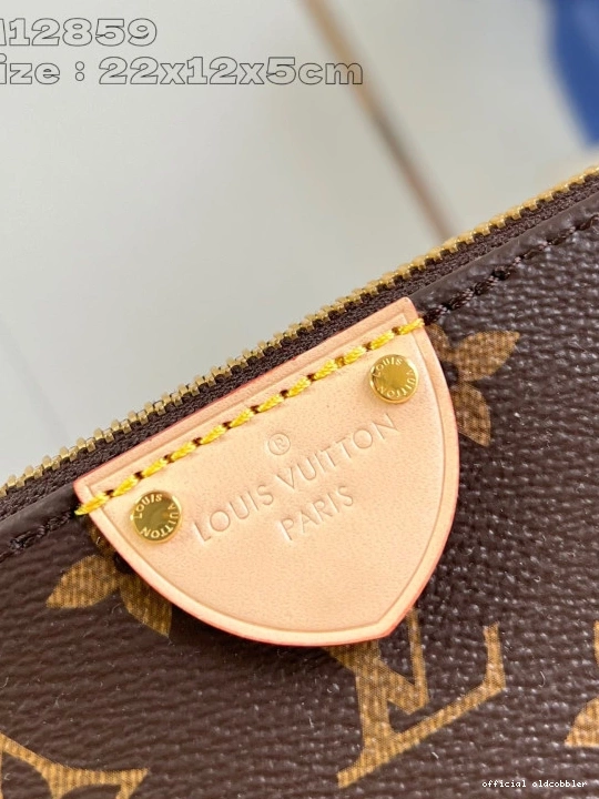 Official oldcobbler 12 x5.5CM Pochette Tirette - x 22 VUITTON LOUIS 0810